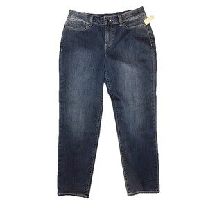 NWT Talbots Womens Size 8 Boyfriend Medium Wash Blue Denim Jeans